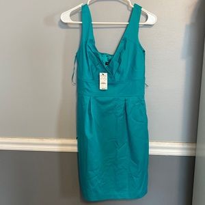 Express NWT Teal v-neck sleeveless dress